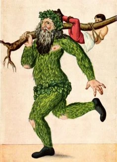 L'Om Salvei nelle illustrazioni folkloristiche, l'uomo di Bele